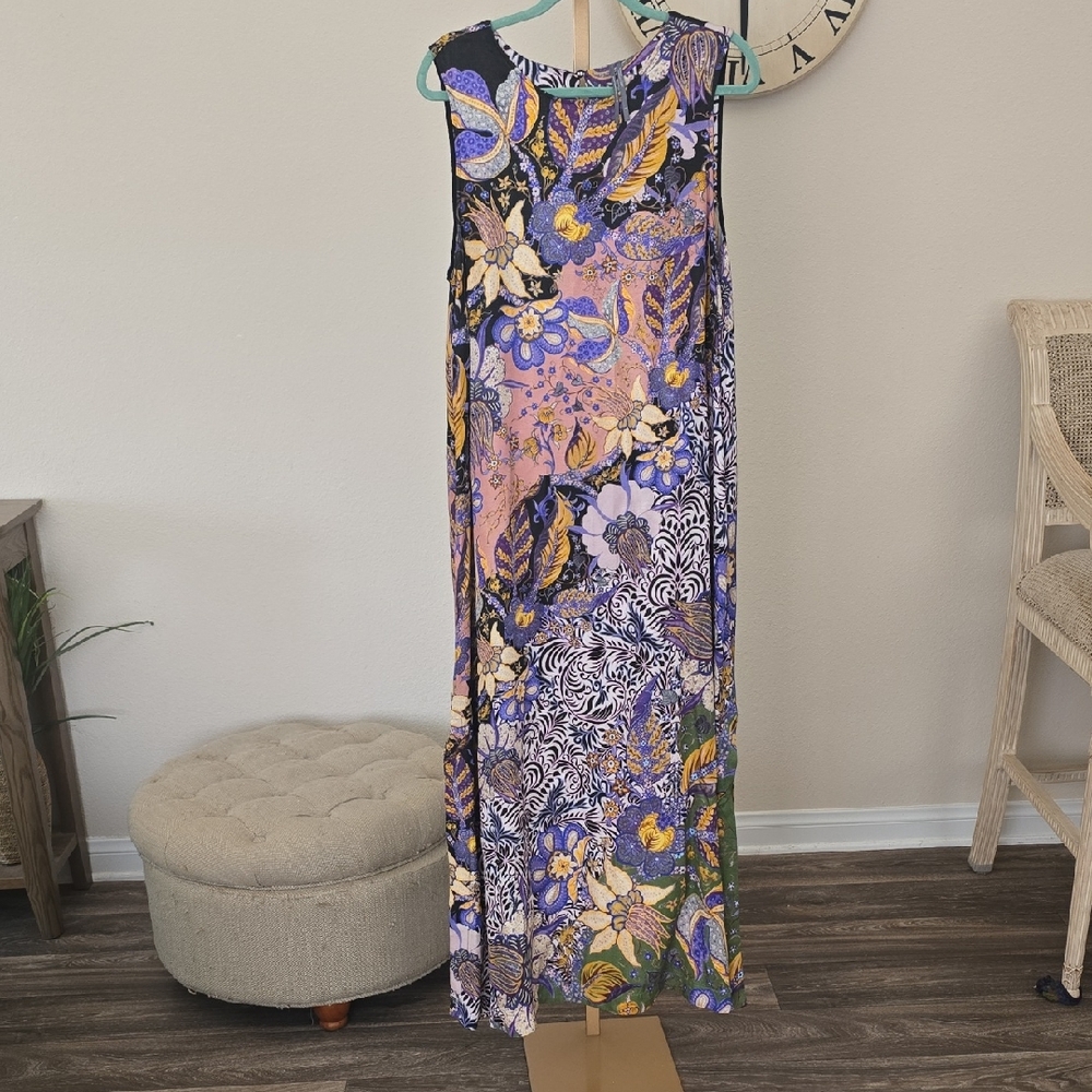 Anthropologie Multicolor Floral Maxi Dress